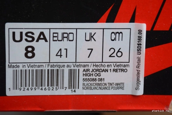 CRIMSON JORDAN RETRO 555088-081 1 TINT HIGH 555088-081 BLACK AIR 0316